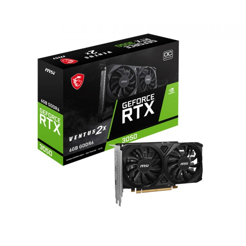 MSI VENTUS RTX 3050 2X E 6G OC NVIDIA 6 GB GDDR6 912-V812-056