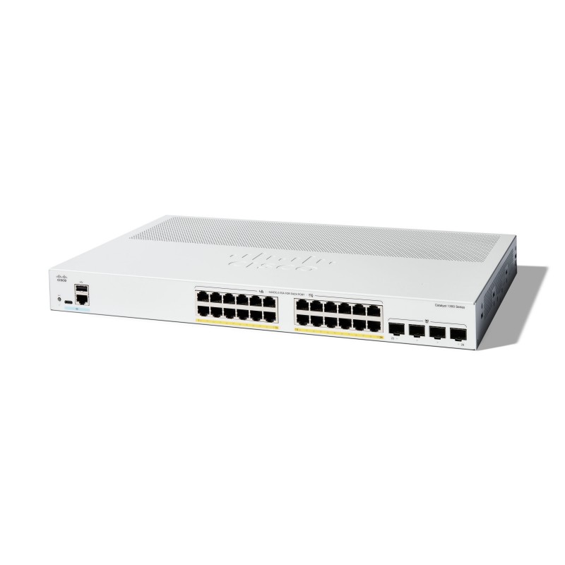 Cisco Catalyst 1300 Gestionado L2 L3 Gigabit Ethernet (10 100 1000) Energía sobre Ethernet (PoE) Gris C1300-24P-4G
