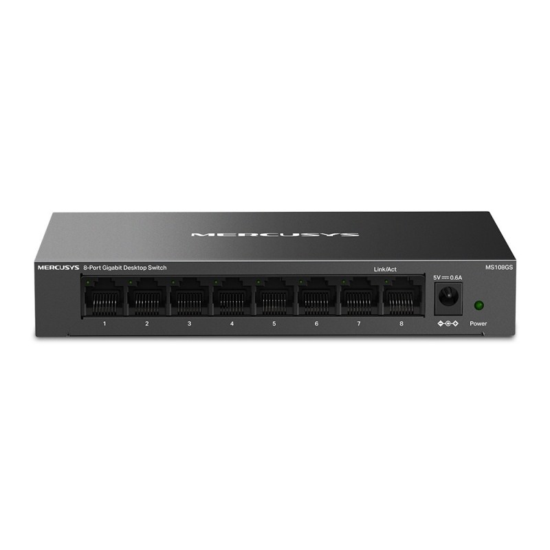 Mercusys MS108GS switch No administrado Gigabit Ethernet (10 100 1000) Negro