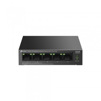 TP-Link LiteWave LS105P No administrado Fast Ethernet (10 100) Energía sobre Ethernet (PoE) Negro LS105LP