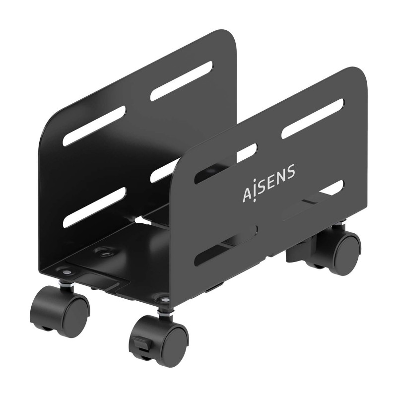 AISENS Soporte Metálico Ajustable de Suelo para CPU, Negro MPC06-207