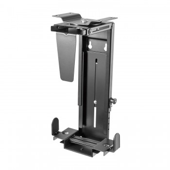 AISENS Soporte Giratorio Antirrobo y Altura Personalizable para CPU para Montaje por Debajo de Escritorio o a La Pared MPC04-203