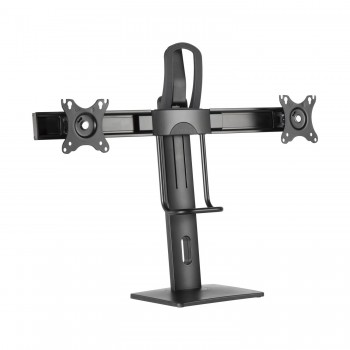 AISENS Soporte De Mesa Pro Contrapeso Giratorio E Inclinable Para 2 Monitores 6kg De 17-27, Negro DT27TSR-065