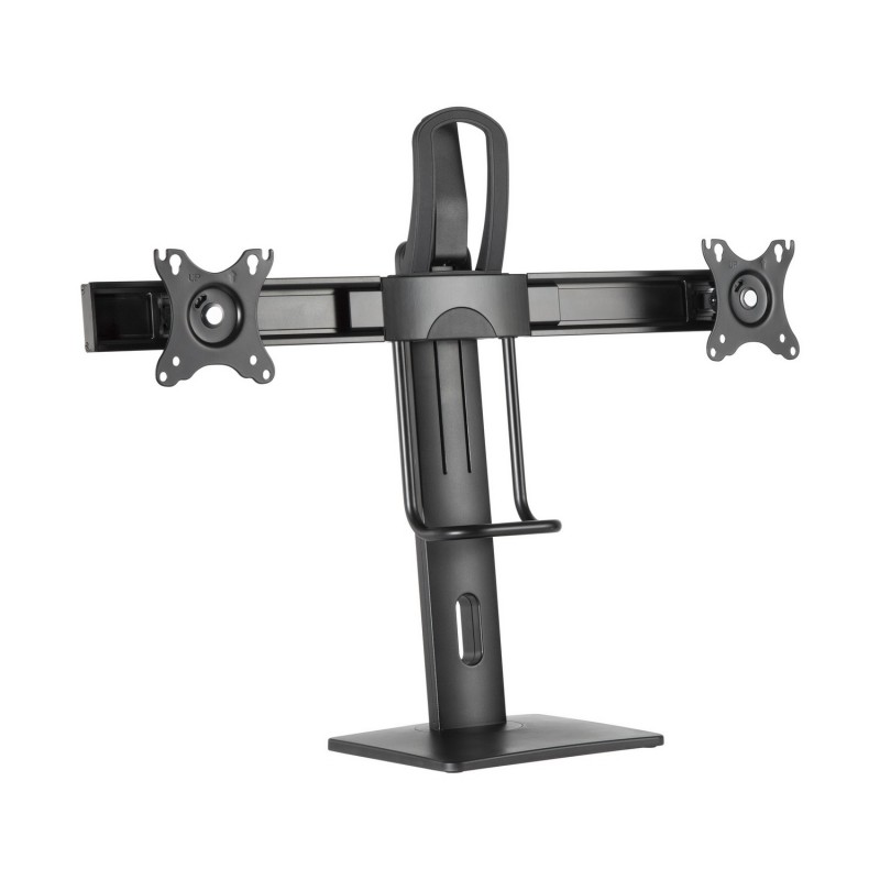 AISENS Soporte De Mesa Pro Contrapeso Giratorio E Inclinable Para 2 Monitores 6kg De 17-27, Negro DT27TSR-065