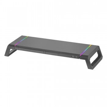 Mars Gaming MGS-ONE Negro Soporte Monitor RGB Chroma Tamaño Ajustable Soporte Smartphone y Tablet USB Frontal 2.0 MGSONE