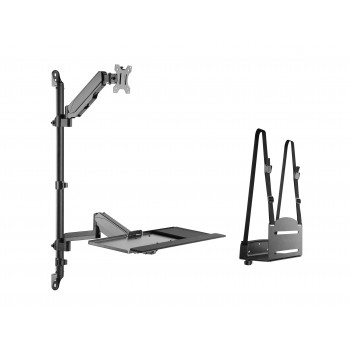 Equip 650170 soporte y montura para estación de trabajo PC todo en uno 8 kg Negro 43,2 cm (17") 81,3 cm (32")