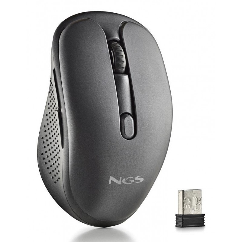 Ratón Inalámbrico NGS Evo Peep silencioso - Batería recargable - Hasta 3200 DPI - Negro EVOPEEP