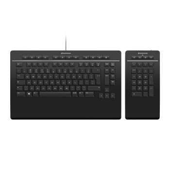 3Dconnexion Keyboard Pro with Numpad teclado Oficina USB   RF Wireless   Bluetooth QWERTZ Alemán Negro 3DX-700091