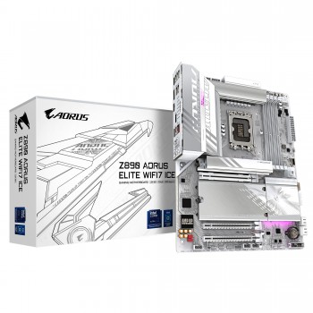 GIGABYTE Placa base Z890 AORUS ELITE WIFI7 ICE - Compatible  - LGA 1851 (Socket V1) - ATX - Intel Z890 9MZ89EL7E-00-10