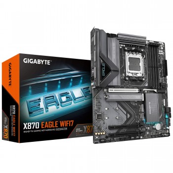 GIGABYTE X870 EAGLE WIFI7 Placa Base - Compatible con CPUs A - Socket AM5 - ATX - AMD X870 9MX87EG7-00-10