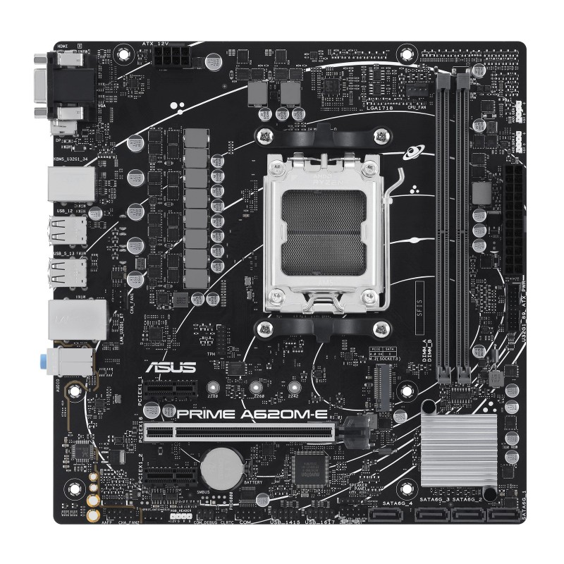 ASUS PRIME A620M-E-CSM - Socket AM5 - micro ATX - AMD A620 90MB1F50-M0EAYC