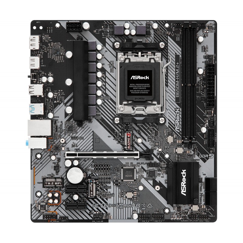 Asrock B650M-H M.2  - Socket AM5 - micro ATX - AMD B650 90-MXBMS0-A0UAYZ