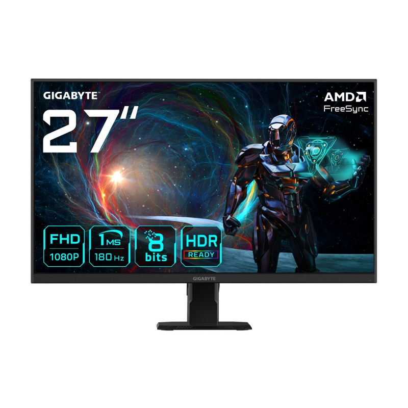 GIGABYTE GS27FA 27" Monitor de Juego FHD - 1920 x 1080 - 27" Full HD - LCD - Negro - 180Hz 20VM0-GS27FABI-1EUR