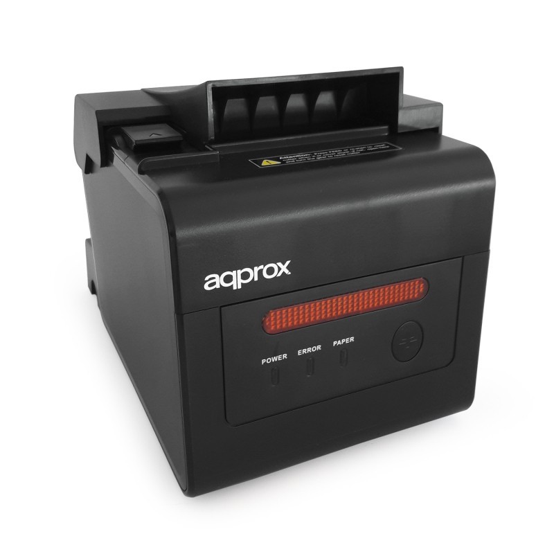 Impresora de Tickets Approx appPOS80ALARM - Térmica - Ancho papel 58 y 80mm - USB-RS232-LAN-RJ11 - Negra