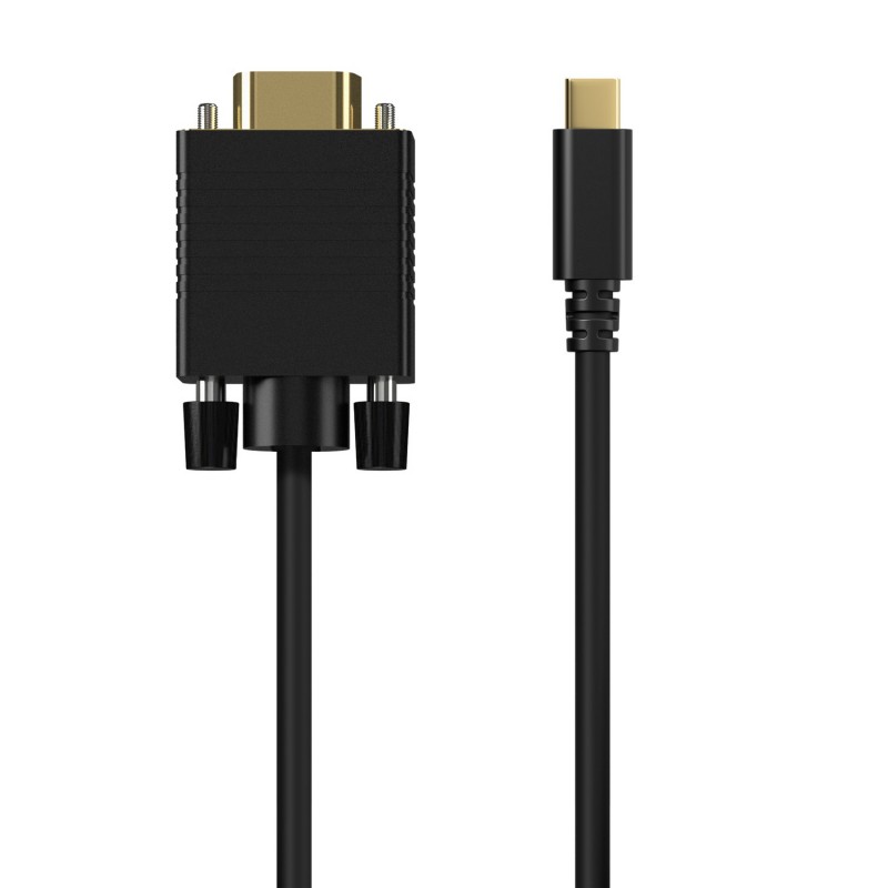 AISENS Cable Conversor USB-C a VGA, USB-C M-HDB15 M, Negro, 0.8M A109-0692