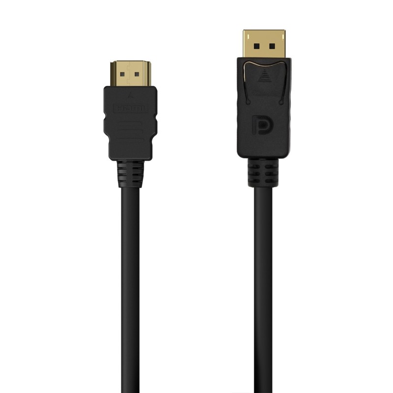 AISENS Cable Conversor DISPLAYPORT a HDMI, DP M-HDMI M, Negro, 0.5M A125-0550