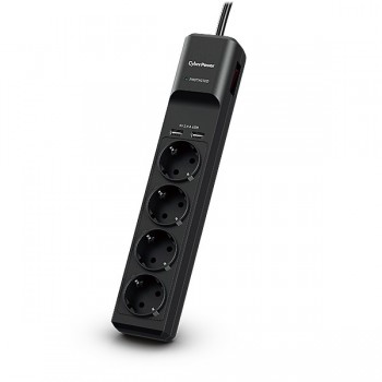 CyberPower P0420SUD0-DE limitador de tensión Negro 4 salidas AC 200 - 250 V 1,8 m