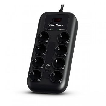 CyberPower P0820SUF0-DE limitador de tensión Negro 8 salidas AC 200 - 250 V 1,8 m