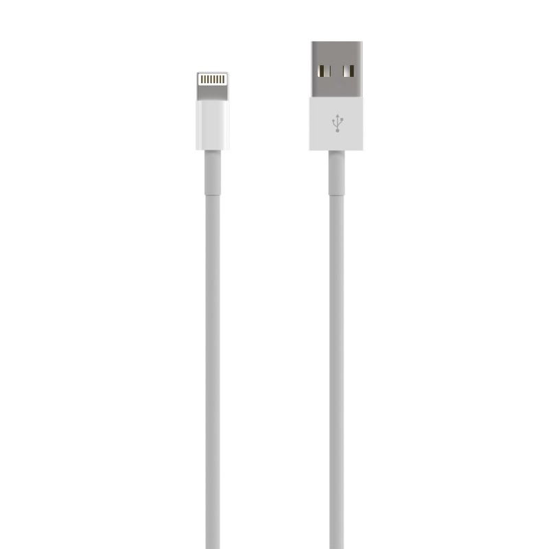 AISENS Cable Lightning A USB 2.0, Lightning M-USB A M, Blanco, 0.5 m A102-0542