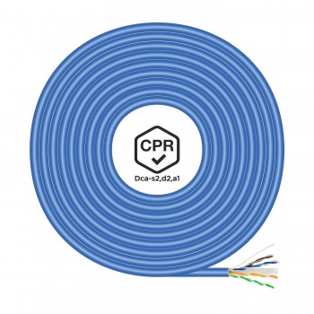 AISENS Cable de Red RJ45 LSZH CPR Dca CAT.6 UTP AWG24, Azul, 100 m A135-0662