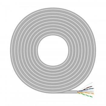 AISENS Cable de Red RJ45 Cat.6 UTP Rigido AWG23 CCA (aleacion), Gris, 100 m A135-0660
