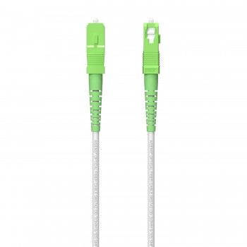 AISENS Cable Fibra Óptica Latiguillo G657A2 3.0 9 125 SMF Simplex CPR DCA LSZH, SC APC-SC APC, Blanco, 80 m A152-0616