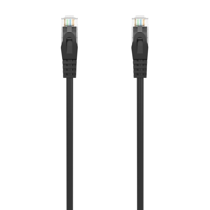 AISENS Cable de Red Latiguillo RJ45 LSZH Cat.6A 500 Mhz UTP AWG24, Negro, 0.5M A145-0586