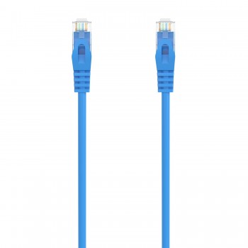 AISENS Cable de Red Latiguillo RJ45 LSZH Cat.6A 500 Mhz UTP AWG24, Azul, 0.5M A145-0572