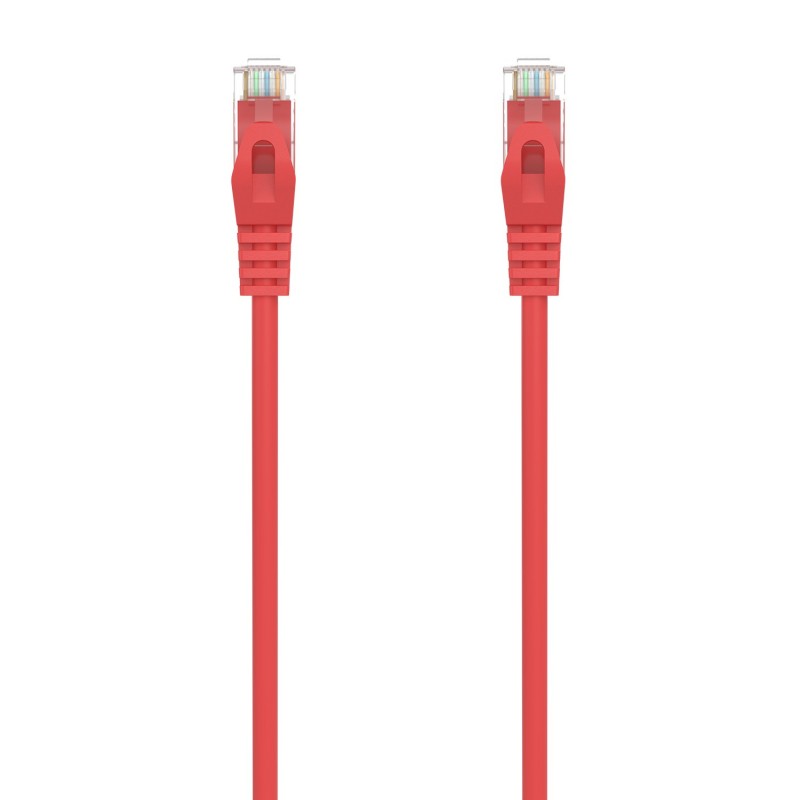 AISENS Cable de Red Latiguillo RJ45 LSZH Cat.6A 500 Mhz UTP AWG24, Rojo, 1.0M A145-0559