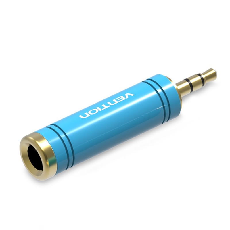 Adaptador Jack Vention VAB-S04-L - Jack 3.5 Macho - Jack 6.5 Hembra - Azul