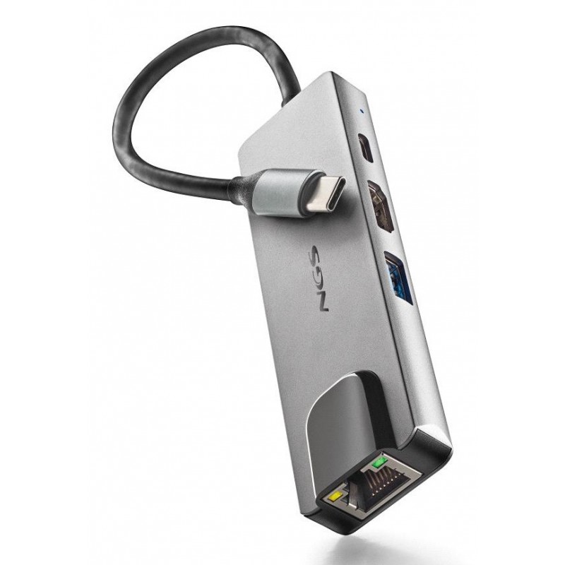 Docking USB Tipo-C NGS WonderDock Supra - 1xUSB - 1xUSB Tipo-C DP - 1xHDMI - 1xRJ45 WONDERDOCKSUPRA