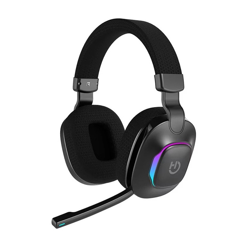 Auriculares Gaming con Micrófono Hiditec Vortex ARGB - Jack 3.5 - Bluetooth - Negros GHE010004