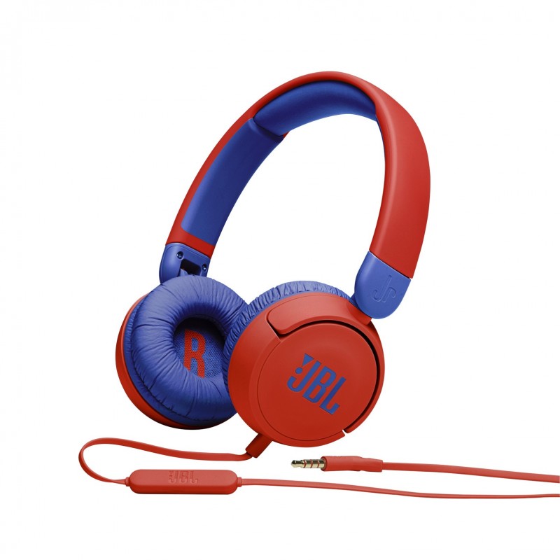 Auriculares Infantiles JBL JR310 - con Micrófono - Jack 3.5 - Rojos y Azules JBLJR310RED