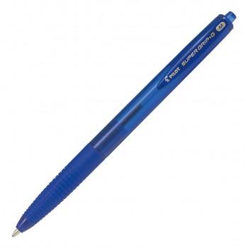 Caja de Bolígrafos de Tinta de Aceite Retráctil Pilot Super Grip G - 12 unidades - Azules NSGGA