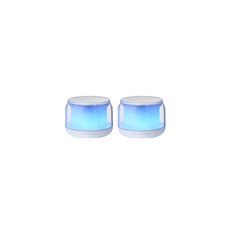 Altavoces con Bluetooth Mars Gaming MS-AURA - 15W - 2.0 - Blancos MSAURAW