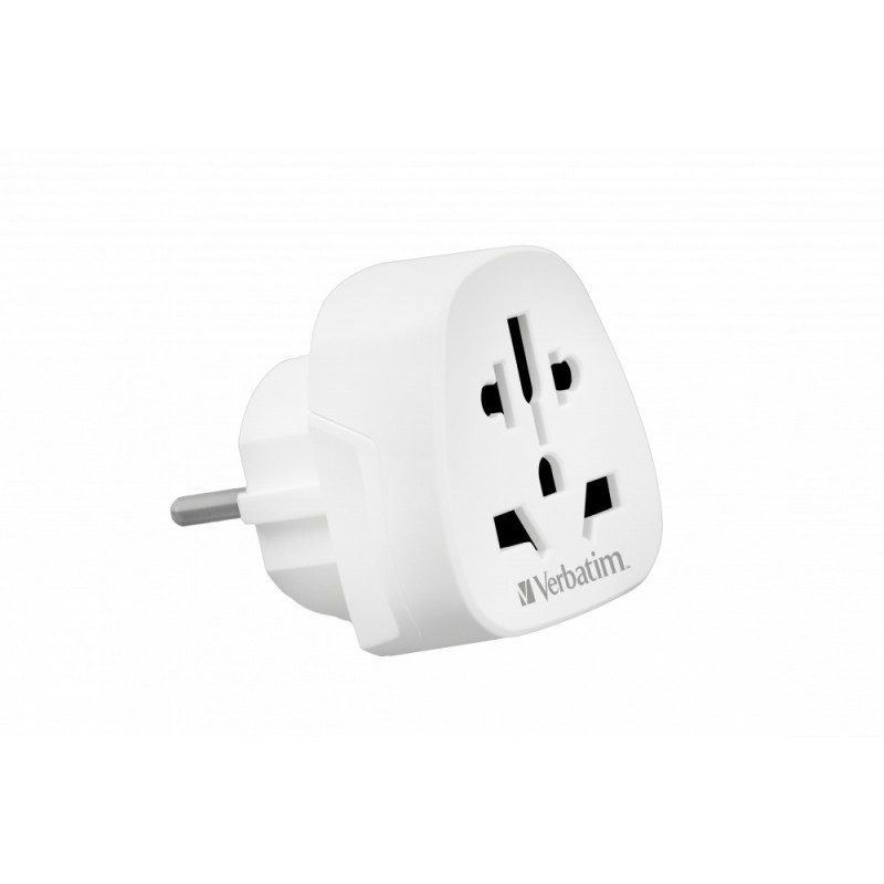 Verbatim WTEU-02 adaptador de enchufe eléctrico Tipo F Universal Blanco 49549