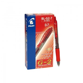 Caja de Bolígrafos de Tinta de Gel Retráctil Pilot G-2 - 12 unidades - Rojos NG2R
