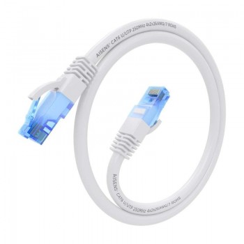 Cable de Red Latiguillo RJ45 Cat.6 UTP AWG26 CCA, Blanco, 0.5M A135-0817