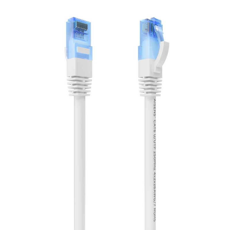 Cable de Red Latiguillo RJ45 Cat.6 UTP AWG26 CCA, Blanco, 1.0M A135-0819
