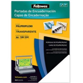 Portadas de Polipropileno Fellowes 54770 - A4 - 500 Micras - 100 unidades - Helado Claro
