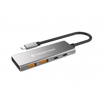 Conceptronic HUBBIES15G hub de interfaz USB 3.2 Gen 2 (3.1 Gen 2) Type-C 10000 Mbit s Gris