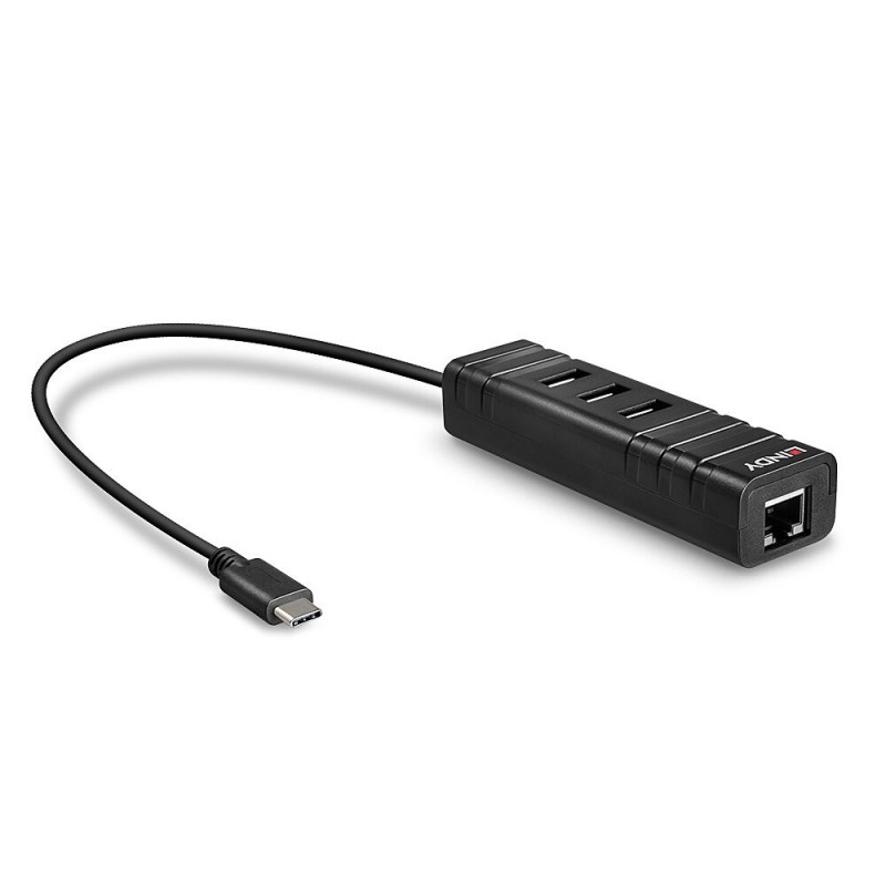 Lindy 43249 hub de interfaz USB 3.2 Gen 1 (3.1 Gen 1) Type-C 5000 Mbit s Negro
