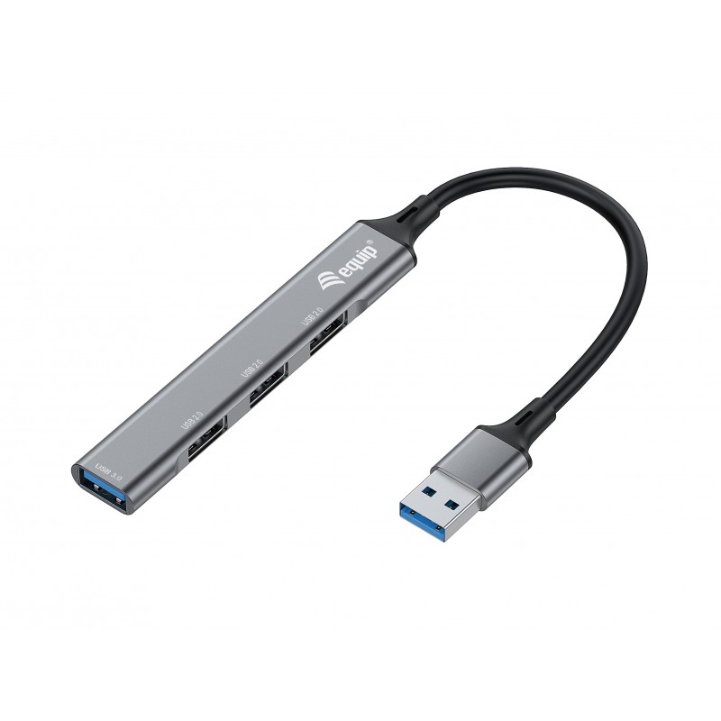 Equip 128960 hub de interfaz USB 3.2 Gen 1 (3.1 Gen 1) Type-A 5000 Mbit s Negro, Gris