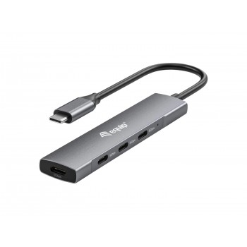 Equip 128963 hub de interfaz USB 3.2 Gen 1 (3.1 Gen 1) Type-C 5000 Mbit s Negro, Plata