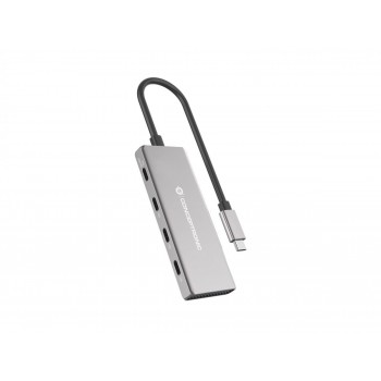 Conceptronic HUBBIES16G hub de interfaz USB 3.2 Gen 2 (3.1 Gen 2) Type-C 10000 Mbit s Gris