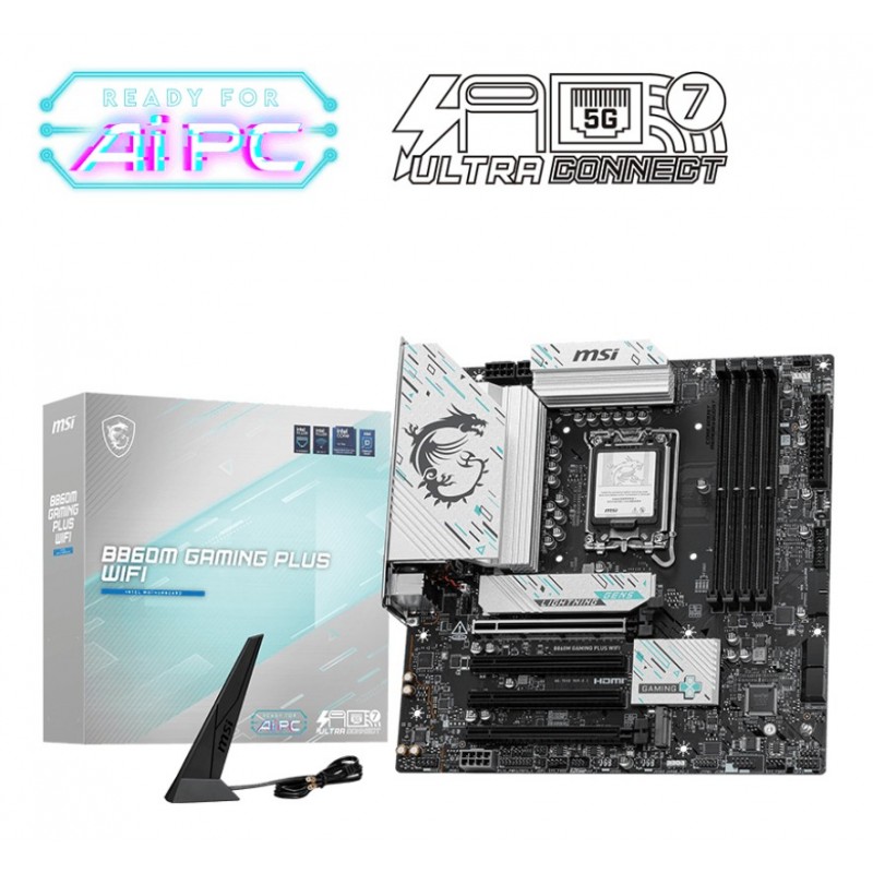 MSI B860M GAMING PLUS WIFI - LGA 1851 (Socket V1) - micro ATX - Intel B860 911-7E42-003