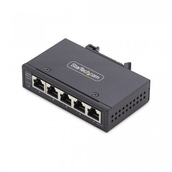 StarTech.com Switch Ethernet Industrial de 5 Puertos no Gestionado IP30 - 100 1000 - Pared Carril DI I51G-ETHERNET-SWITCH