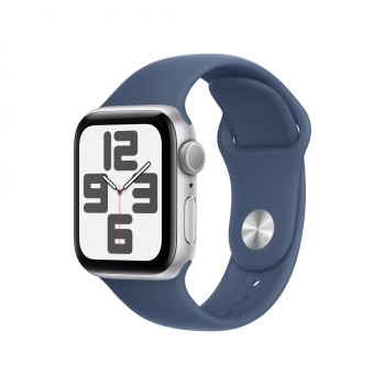 Apple Watch SE 40MM Aluminio Plata con correa color Azul  MXED3QL A