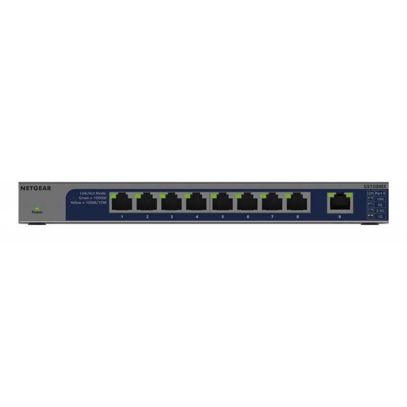 NETGEAR GS108MX-100EUS switch No administrado L2 Gigabit Ethernet (10 100 1000) Montaje en pared esc