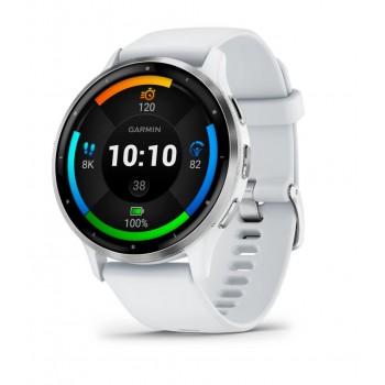Garmin Venu 3 45MM Polímero Plata, Blanco con correa color Blanco -  010-02784-00